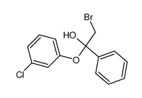 2-bromo-1-(3-chlorophenoxy)-1-phenylethan-1-ol结构式