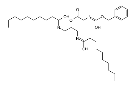 1,3-bis(decanoylamino)propan-2-yl 2-(phenylmethoxycarbonylamino)acetate结构式