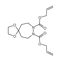 diallyl 1,4-dioxa-8,9-diazaspiro[4.6]undecane-8,9-dicarboxylate结构式