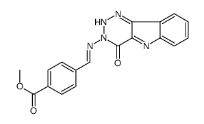 methyl 4-[(E)-(4-oxo-2H-triazino[5,4-b]indol-3-yl)iminomethyl]benzoate Structure