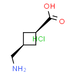 cis-(1s,3s)-3-(aminomethyl)cyclobutane-1-carboxylic acid hydrochloride结构式