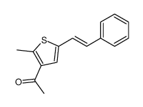 1-[2-methyl-5-(2-phenylethenyl)thiophen-3-yl]ethanone Structure