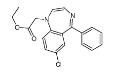 ethyl 2-(7-chloro-5-phenyl-1,4-benzodiazepin-1-yl)acetate Structure