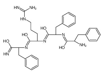 (2S)-N-[(2S)-1-amino-1-oxo-3-phenylpropan-2-yl]-2-[[(2R)-2-[[(2S)-2-amino-3-phenylpropanoyl]amino]-3-phenylpropanoyl]amino]-5-(diaminomethylideneamino)pentanamide结构式