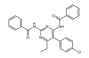 N,N'-(5-(4-chlorophenyl)-6-ethylpyrimidine-2,4-diyl)dibenzamide Structure