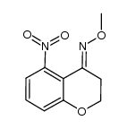 (E)-5-nitro-2,3-dihydro-4H-1-benzopyran-4-one O-methyl oxime结构式