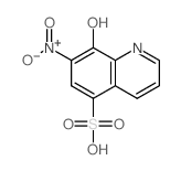 8-hydroxy-7-nitro-quinoline-5-sulfonic acid structure