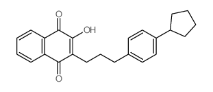 3-[3-(4-cyclopentylphenyl)propyl]-4-hydroxynaphthalene-1,2-dione结构式