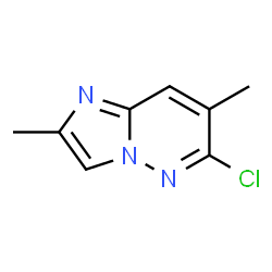 6-chloro-2,7-dimethyl-imidazo[1,2-b]pyridazine结构式