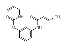 Carbamicacid, 2-propenyl-, 3-[(1-oxo-2-butenyl)amino]phenyl ester (9CI) Structure