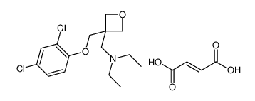 (Z)-but-2-enedioic acid,N-[[3-[(2,4-dichlorophenoxy)methyl]oxetan-3-yl]methyl]-N-ethylethanamine结构式