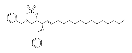 (2R,3R,4E)-1,3-Di-O-benzyl-2-O-methylsulfonyloctadec-4-ene-1,2,3-triol结构式