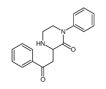 3-phenacyl-1-phenylpiperazin-2-one Structure