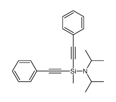N-[methyl-bis(2-phenylethynyl)silyl]-N-propan-2-ylpropan-2-amine结构式