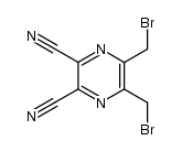 5,6-bis(bromomethyl)-pyrazine-2,3-dicarbonitrile Structure