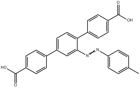 2'-(p-Tolyldiazenyl)-[1,1':4',1''-terphenyl]-4,4''-dicarboxylic acid picture