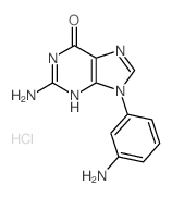 2-amino-9-(3-aminophenyl)-3H-purin-6-one结构式