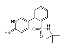2-(6-aminopyridin-3-yl)-N-tert-butylbenzenesulfonamide结构式