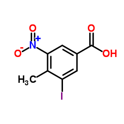 3-Iodo-4-methyl-5-nitrobenzoic acid结构式
