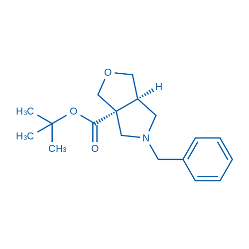 rel-(3aR,6aR)-tert-Butyl 5-benzyltetrahydro-1H-furo[3,4-c]pyrrole-3a(3H)-carboxylate picture