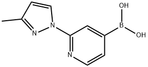 2-(3-Methyl-1H-pyrazol-1-yl)pyridine-4-boronic acid structure