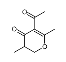 5-acetyl-3,6-dimethyl-2,3-dihydropyran-4-one Structure