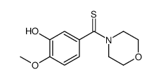 (3-hydroxy-4-methoxyphenyl)-morpholin-4-ylmethanethione结构式