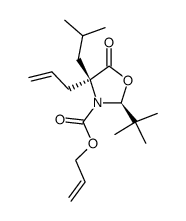 (2S,4R)-2-tert-butyl-3-(allyloxycarbonyl)-4-(2-methylpropyl)-4-allyloxazolidinone Structure
