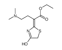 4-(Dimethylamino)-2-(4-oxothiazolidin-2-ylidene)butyric acid ethyl ester structure