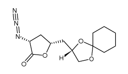 2-azido-6,7-O-cyclohexylidene-2,3,5-trideoxy-D-xylo-heptono-1,4-lactone结构式