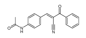 β-Cyano-β-(4-acetylamino-benzyliden)-acetophenon Structure