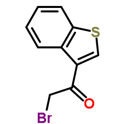 1-苯并[b]噻吩-3-基-2-溴乙基-1-酮结构式