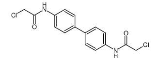 2-chloro-N-[4-[4-[(2-chloroacetyl)amino]phenyl]phenyl]acetamide Structure