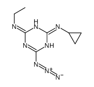 6-azido-2-N-cyclopropyl-4-N-ethyl-1,3,5-triazine-2,4-diamine结构式