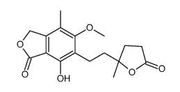 7-hydroxy-5-methoxy-4-methyl-6-[2-(2-methyl-5-oxooxolan-2-yl)ethyl]-3H-2-benzofuran-1-one结构式