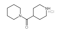 piperidine, 1-(4-piperidinylcarbonyl)-, hydrochloride Structure