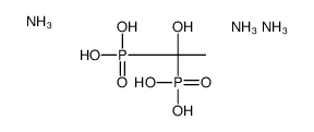 triammonium hydrogen (1-hydroxyethylidene)bisphosphonate structure