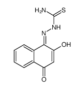 2-hydroxy-1,4-naphthoquinone monothiosemicarbazone结构式