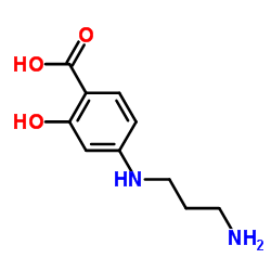 Benzoic acid, 4-[(3-aminopropyl)amino]-2-hydroxy- (9CI)结构式