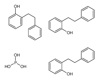 2-(2-phenylethyl)phenol,phosphorous acid Structure