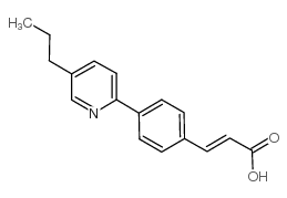 3-[4-(5-propylpyridin-2-yl)phenyl]prop-2-enoic acid结构式