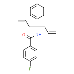4-fluoro-N-(4-phenylhepta-1,6-dien-4-yl)benzamide结构式