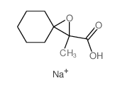 1-Oxaspiro[2.5]octane-2-carboxylicacid, 2-methyl-, sodium salt (1:1) structure