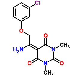 5-[1-Amino-2-(3-chlorophenoxy)ethylidene]-1,3-dimethyl-2,4,6(1H,3H,5H)-pyrimidinetrione Structure