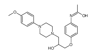 N-[4-[2-hydroxy-3-[4-(4-methoxyphenyl)piperazin-1-yl]propoxy]phenyl]ac etamide Structure