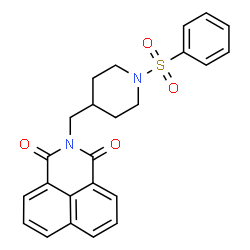 2-((1-(phenylsulfonyl)piperidin-4-yl)methyl)-1H-benzo[de]isoquinoline-1,3(2H)-dione结构式
