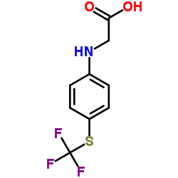 N-{4-[(Trifluoromethyl)sulfanyl]phenyl}glycine结构式
