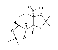 2,3:4,5-di-O-isopropylidene-2-oxo-D-gluconic acid Structure