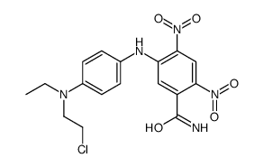 5-[4-[2-chloroethyl(ethyl)amino]anilino]-2,4-dinitrobenzamide结构式