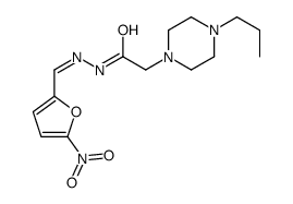 5-Nitro-2-furaldehyde (4-propyl-1-piperazinylacetyl)hydrazone Structure